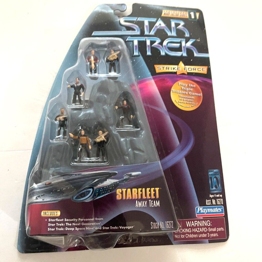 Star Trek Strike Force Star Fleet Away Team on Original Card Vintage 90s Y2K